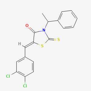 (5Z)-5-[(3,4-dichlorophenyl)methylidene]-3-(1-phenylethyl)-2-sulfanylidene-1,3-thiazolidin-4-one