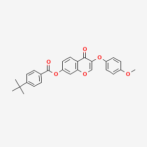 3-(4-methoxyphenoxy)-4-oxo-4H-chromen-7-yl 4-tert-butylbenzoate