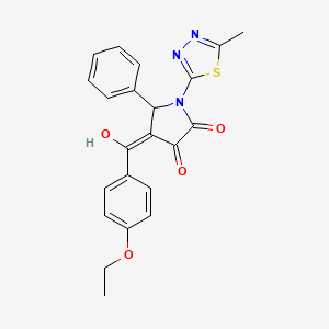 4-(4-ethoxybenzoyl)-3-hydroxy-1-(5-methyl-1,3,4-thiadiazol-2-yl)-5-phenyl-2,5-dihydro-1H-pyrrol-2-one