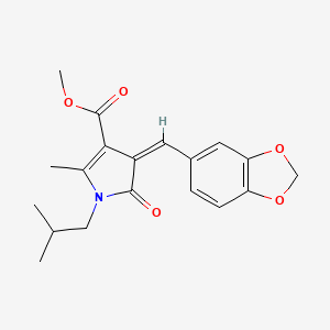 methyl (4Z)-4-(1,3-benzodioxol-5-ylmethylidene)-2-methyl-1-(2-methylpropyl)-5-oxo-4,5-dihydro-1H-pyrrole-3-carboxylate