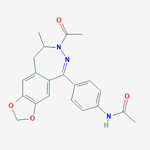 B116329 1-(4-Acetylaminophenyl)-3-acetyl-4-methyl-7,8-methylenedioxy-3,4-dihydro-5H-2,3-benzodiazepine CAS No. 143692-53-9