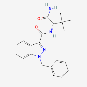 molecular formula C21H24N4O2 B1163298 1-苄基-N-(1-氨基甲酰基-2,2-二甲基丙基)吲唑-3-甲酰胺 