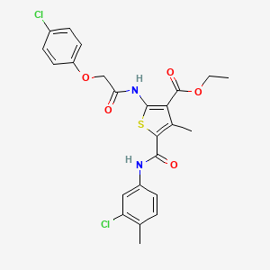 Ethyl 5-[(3-chloro-4-methylphenyl)carbamoyl]-2-{[(4-chlorophenoxy)acetyl]amino}-4-methylthiophene-3-carboxylate