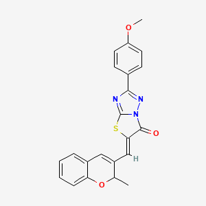 (5Z)-2-(4-methoxyphenyl)-5-[(2-methyl-2H-chromen-3-yl)methylidene][1,3]thiazolo[3,2-b][1,2,4]triazol-6(5H)-one