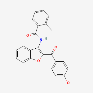 N-[2-(4-methoxybenzoyl)-1-benzofuran-3-yl]-2-methylbenzamide