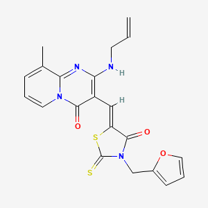 2-(Allylamino)-3-{(Z)-[3-(2-furylmethyl)-4-oxo-2-thioxo-1,3-thiazolidin-5-ylidene]methyl}-9-methyl-4H-pyrido[1,2-A]pyrimidin-4-one