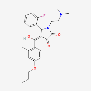 1-[2-(dimethylamino)ethyl]-5-(2-fluorophenyl)-3-hydroxy-4-(2-methyl-4-propoxybenzoyl)-2,5-dihydro-1H-pyrrol-2-one