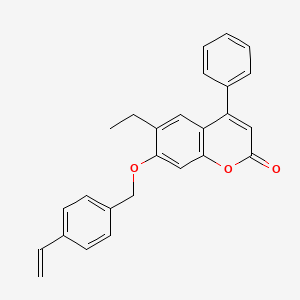 7-[(4-ethenylbenzyl)oxy]-6-ethyl-4-phenyl-2H-chromen-2-one