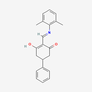 molecular formula C21H21NO2 B11633230 2-{[(2,6-Dimethylphenyl)amino]methylidene}-5-phenylcyclohexane-1,3-dione 