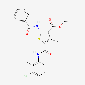 Ethyl 2-benzamido-5-[(3-chloro-2-methylphenyl)carbamoyl]-4-methylthiophene-3-carboxylate