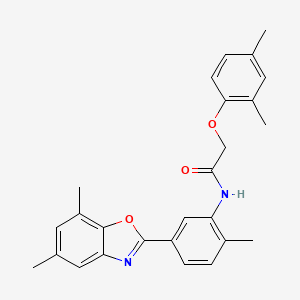 N-[5-(5,7-dimethyl-1,3-benzoxazol-2-yl)-2-methylphenyl]-2-(2,4-dimethylphenoxy)acetamide