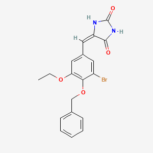 (5E)-5-[4-(benzyloxy)-3-bromo-5-ethoxybenzylidene]imidazolidine-2,4-dione