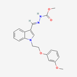 methyl (2E)-2-({1-[2-(3-methoxyphenoxy)ethyl]-1H-indol-3-yl}methylene)hydrazinecarboxylate