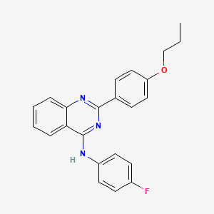 N-(4-fluorophenyl)-2-(4-propoxyphenyl)quinazolin-4-amine