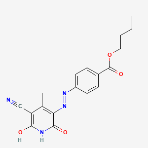 4-(5-Cyano-2-hydroxy-4-methyl-6-oxo-1,6-dihydro-pyridin-3-ylazo)-benzoic acid butyl ester