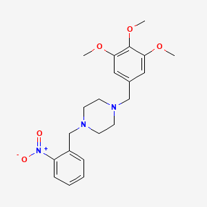 1-[(2-Nitrophenyl)methyl]-4-[(3,4,5-trimethoxyphenyl)methyl]piperazine