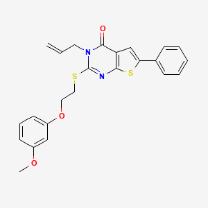 2-{[2-(3-methoxyphenoxy)ethyl]sulfanyl}-6-phenyl-3-(prop-2-en-1-yl)thieno[2,3-d]pyrimidin-4(3H)-one