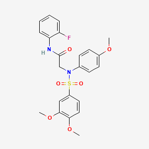 2-[(3,4-Dimethoxy-benzenesulfonyl)-(4-methoxy-phenyl)-amino]-N-(2-fluoro-phenyl)-acetamide