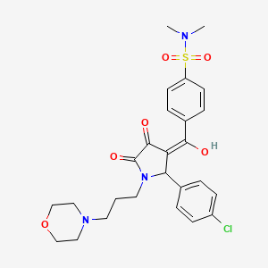 4-({2-(4-chlorophenyl)-4-hydroxy-1-[3-(morpholin-4-yl)propyl]-5-oxo-2,5-dihydro-1H-pyrrol-3-yl}carbonyl)-N,N-dimethylbenzenesulfonamide