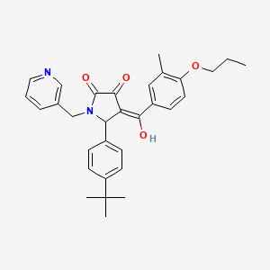 5-(4-tert-butylphenyl)-3-hydroxy-4-[(3-methyl-4-propoxyphenyl)carbonyl]-1-(pyridin-3-ylmethyl)-1,5-dihydro-2H-pyrrol-2-one