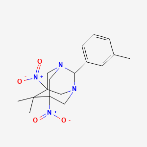 6,6-Dimethyl-2-(3-methylphenyl)-5,7-dinitro-1,3-diazatricyclo[3.3.1.1~3,7~]decane