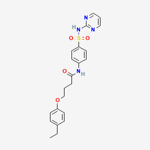 molecular formula C22H24N4O4S B11633508 4-(4-ethylphenoxy)-N-[4-(pyrimidin-2-ylsulfamoyl)phenyl]butanamide 