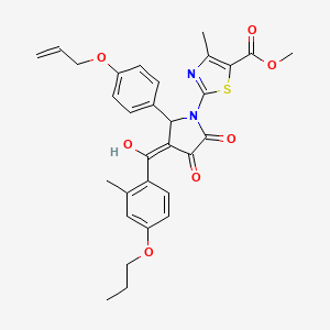 methyl 2-{3-hydroxy-4-[(2-methyl-4-propoxyphenyl)carbonyl]-2-oxo-5-[4-(prop-2-en-1-yloxy)phenyl]-2,5-dihydro-1H-pyrrol-1-yl}-4-methyl-1,3-thiazole-5-carboxylate