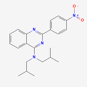 N,N-bis(2-methylpropyl)-2-(4-nitrophenyl)quinazolin-4-amine