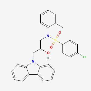 N-[3-(9H-carbazol-9-yl)-2-hydroxypropyl]-4-chloro-N-(2-methylphenyl)benzenesulfonamide