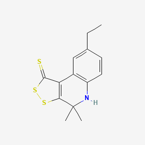 8-ethyl-4,4-dimethyl-4,5-dihydro-1H-[1,2]dithiolo[3,4-c]quinoline-1-thione