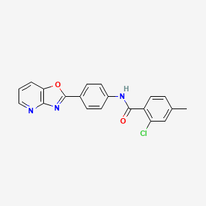 2-chloro-4-methyl-N-[4-([1,3]oxazolo[4,5-b]pyridin-2-yl)phenyl]benzamide