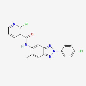 2-chloro-N-[2-(4-chlorophenyl)-6-methyl-2H-benzotriazol-5-yl]pyridine-3-carboxamide