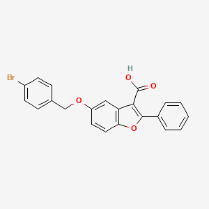 5-[(4-Bromobenzyl)oxy]-2-phenyl-1-benzofuran-3-carboxylic acid