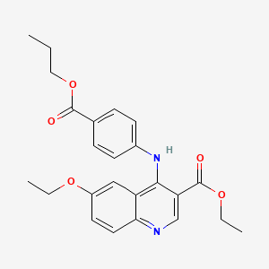 Ethyl 6-ethoxy-4-{[4-(propoxycarbonyl)phenyl]amino}quinoline-3-carboxylate