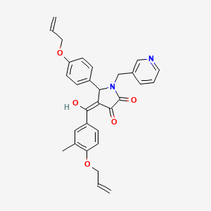 3-hydroxy-4-{[3-methyl-4-(prop-2-en-1-yloxy)phenyl]carbonyl}-5-[4-(prop-2-en-1-yloxy)phenyl]-1-(pyridin-3-ylmethyl)-1,5-dihydro-2H-pyrrol-2-one