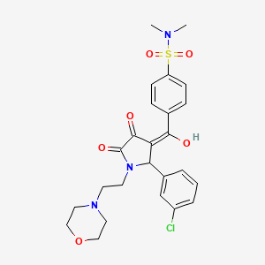 4-({2-(3-chlorophenyl)-4-hydroxy-1-[2-(morpholin-4-yl)ethyl]-5-oxo-2,5-dihydro-1H-pyrrol-3-yl}carbonyl)-N,N-dimethylbenzenesulfonamide