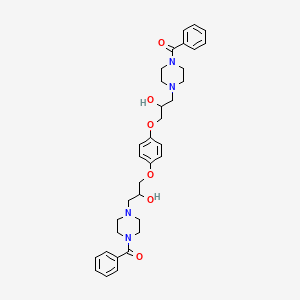 {Benzene-1,4-diylbis[oxy(2-hydroxypropane-3,1-diyl)piperazine-4,1-diyl]}bis(phenylmethanone)