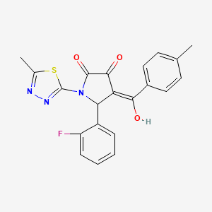 5-(2-fluorophenyl)-3-hydroxy-4-[(4-methylphenyl)carbonyl]-1-(5-methyl-1,3,4-thiadiazol-2-yl)-1,5-dihydro-2H-pyrrol-2-one