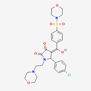 5-(4-chlorophenyl)-3-hydroxy-1-[2-(morpholin-4-yl)ethyl]-4-{[4-(morpholin-4-ylsulfonyl)phenyl]carbonyl}-1,5-dihydro-2H-pyrrol-2-one