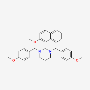 2-(2-Methoxynaphthalen-1-yl)-1,3-bis[(4-methoxyphenyl)methyl]-1,3-diazinane