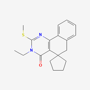 3-ethyl-2-(methylsulfanyl)-3H-spiro[benzo[h]quinazoline-5,1'-cyclopentan]-4(6H)-one