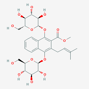 molecular formula C29H38O14 B1163387 Methyl 1,4-bisglucosyloxy-3-prenyl-2-naphthoate CAS No. 90685-26-0