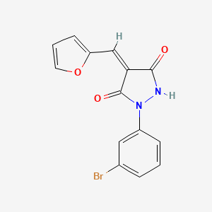 (4Z)-1-(3-bromophenyl)-4-(furan-2-ylmethylidene)pyrazolidine-3,5-dione