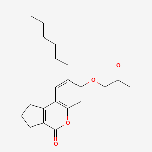 8-hexyl-7-(2-oxopropoxy)-2,3-dihydrocyclopenta[c]chromen-4(1H)-one