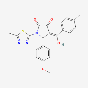 3-Hydroxy-5-(4-methoxyphenyl)-1-(5-methyl-1,3,4-thiadiazol-2-yl)-4-(4-methylbenzoyl)-1H-pyrrol-2(5H)-one