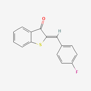 molecular formula C15H9FOS B11633903 (2Z)-2-(4-fluorobenzylidene)-1-benzothiophen-3(2H)-one 