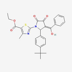 ethyl 2-[3-benzoyl-2-(4-tert-butylphenyl)-4-hydroxy-5-oxo-2,5-dihydro-1H-pyrrol-1-yl]-4-methyl-1,3-thiazole-5-carboxylate