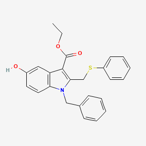 ethyl 1-benzyl-5-hydroxy-2-[(phenylsulfanyl)methyl]-1H-indole-3-carboxylate