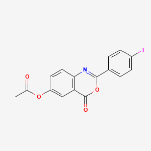 2-(4-iodophenyl)-4-oxo-4H-3,1-benzoxazin-6-yl acetate