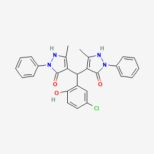 4,4'-[(5-chloro-2-hydroxyphenyl)methanediyl]bis(3-methyl-1-phenyl-1H-pyrazol-5-ol)